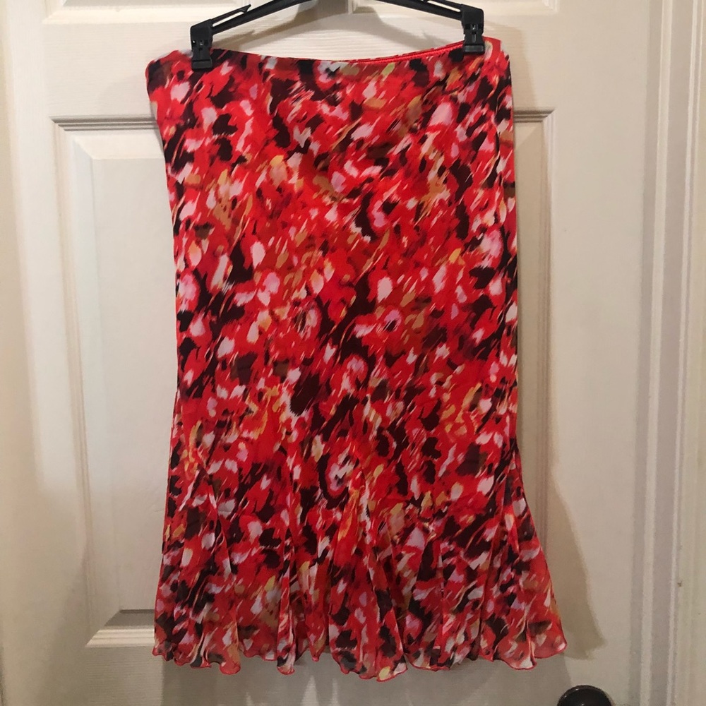 Orange pattern skirt